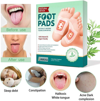 Deep Cleansing Foot Pads for Detox & Relaxation | Internal Toxin Removal, Pain Relief, Better Sleep & Circulation for Men & Women (Pack of 2) 20 Patches
